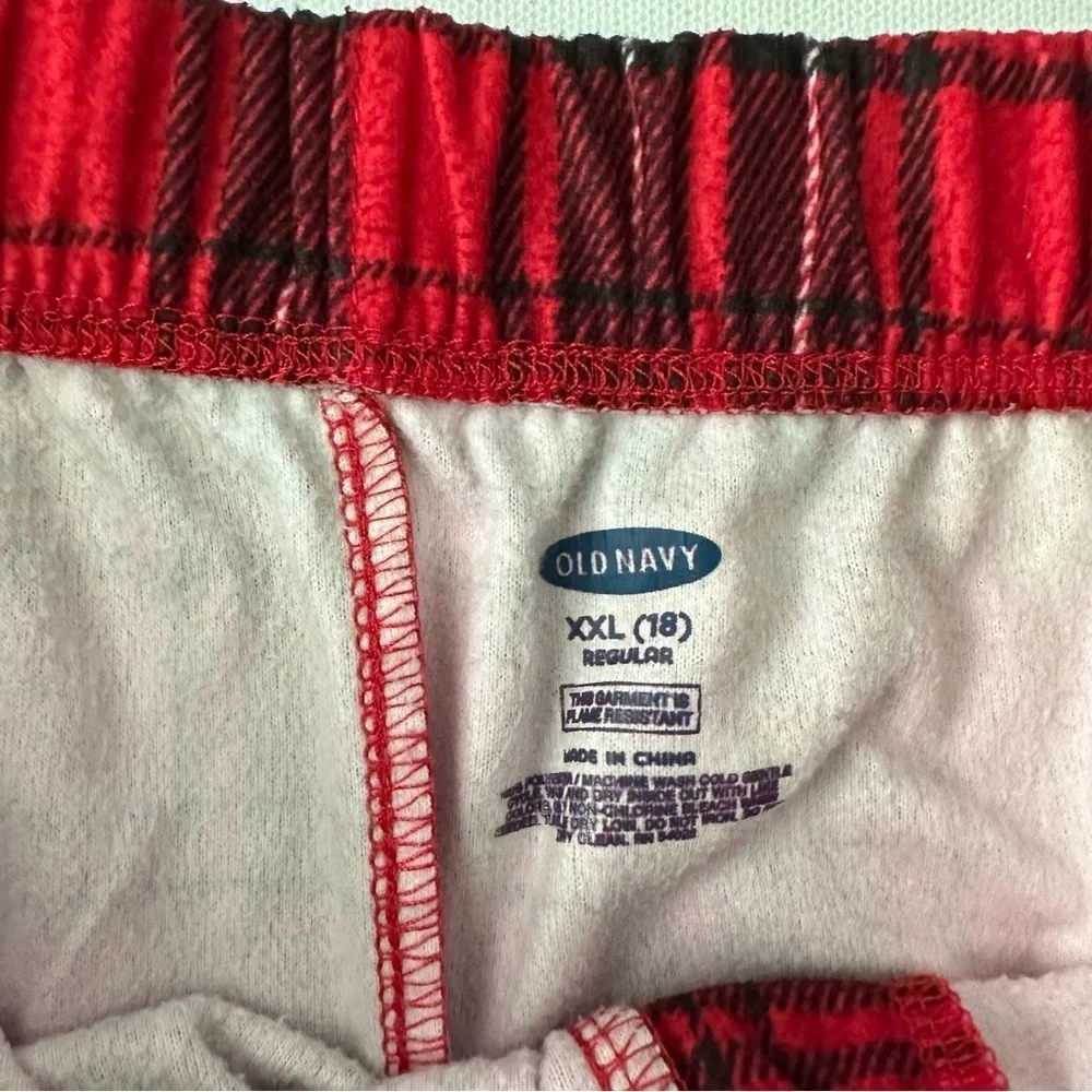 Old Navy Boys Plaid Christmas Pajama Pants Size XXL
